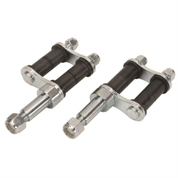 13/4 Shackles w/ Shock Stud Mounts, Stainless Steel Finish, Hot Rod