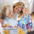 thumbnail image 6 of Coachuhhar Grandma Gifts 925 Sterling Silver Rose Flower Love Heart Crystal Pendant Necklace Grandma Jewelry Birthday Graduation Gifts for Women Grandma Nana, 6 of 7