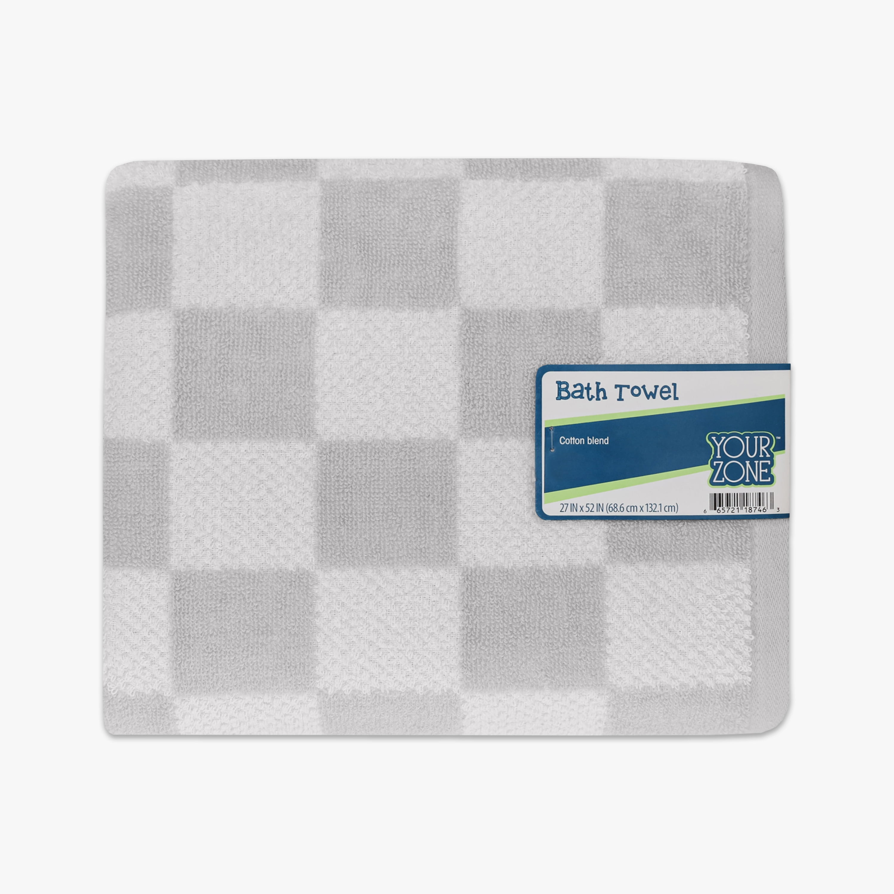 Your Zone Kids Bath Towel Cotton Blended Fabric, Gray