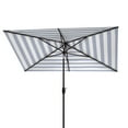 thumbnail image 3 of Safavieh Iris Fashion Line 6.5x10ft Rect Metal/Polyester Umbrella in Black/White, 3 of 5