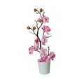 thumbnail image 3 of Dualoai Branch Artificial Potted Flower Faux Potted Flowers for Bedroom Home Wedding Pink, 3 of 9