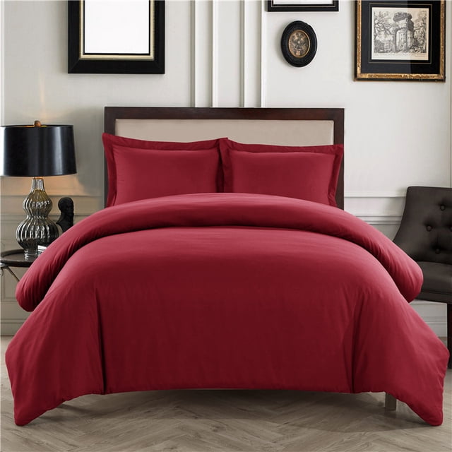 Juego de textiles para el hogar de color sólido simple, funda de edredón con lijado liso, juego de ropa de cama de tres piezas