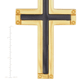 thumbnail image 4 of Welry Ion Gold-Plated Stainless Steel 3mm Rolo Chain Cross Pendant Necklace, 24", 4 of 4