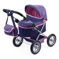thumbnail image 1 of Cochecito de bebé con diseño de Bayer, moderno, azul/rosa, para muñecas de hasta 46 cm, 1 of 4