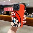 thumbnail image 1 of Funda De Cuero De PU Para iPhone 14 12 13 11 Pro MAX 11Pro 12Pro 13Pro SE 2022 7 8 Plus X XR XS Dibujos Animados Mario Protector De Cámara De Silicona Suave A Prueba De Golpes Cubierta Trasera, 1 of 4
