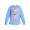 thumbnail image 5 of Strawberry Shortcake Women's Satin Bow Graphic Crewneck Sweatshirt, Sizes XXS-XXL, 5 of 5