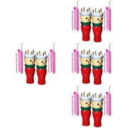 FRCOLOR 4 Sets Knitting Kit Wooden Knitting Doll Knitting Looms Spool Knitting Doll Diy Knitting Toy Knitting Ornament