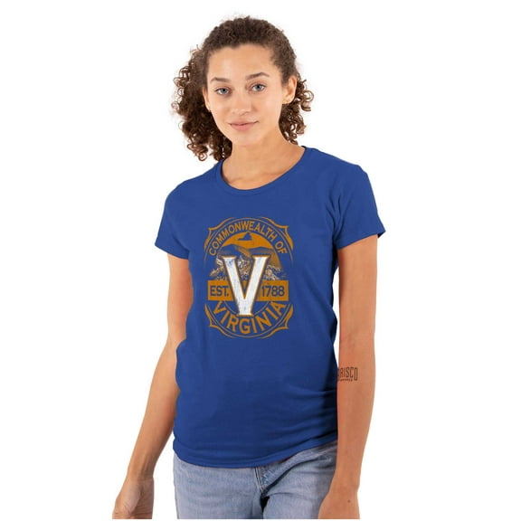 Virginia Mountain Range Cool VA Pride Womens Slim Fit Graphic Tee Brisco Brands M