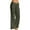 Olive Green, variant on WREESH Womens Cotton Linen Pants Casual High Waist Loose Pocket Straight Buttons Long Pants Olive Green