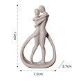 thumbnail image 2 of Figura de pareja de resina, artesanías, mesa, pareja abrazada, figura abstracta, decoración del hogar, 2 of 8