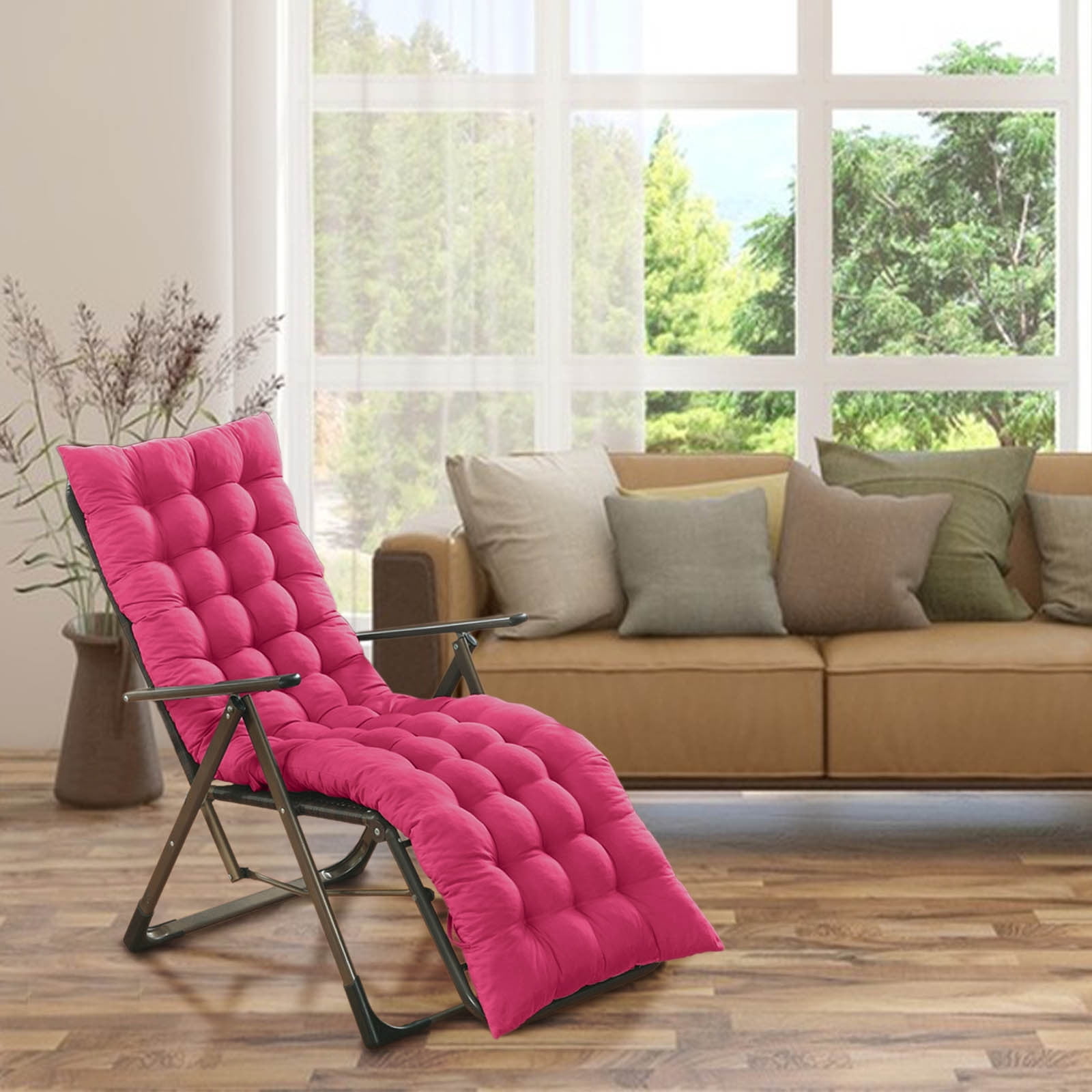 BiFandian Outdoor Chaise Lounge Cushion, Waterproof Sunproof Garden and Patio Rocking Chair Pad, Sandproof Beach Recliner Furniture Cushion