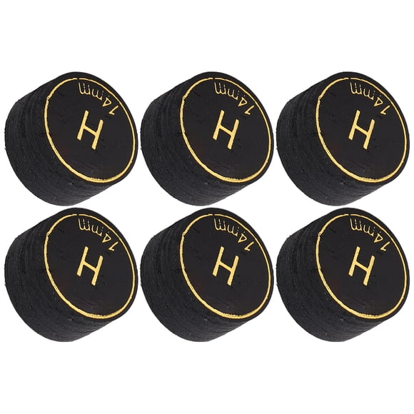Lot de 6 Pointes de Queue de Piscine de 14 mm, Pointes de Queue Professionnelles à Couches Multiples pour Queue de Billard et Snooker
