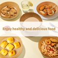 thumbnail image 5 of 6.3 Inch Air Fryer Disposable Paper Liner, Air Fryer Paper Liners,100Pcs Non-Stick Air Fryer Parchment Paper Cooking Paper for Air Fryer-Natural(100 Pcs), 5 of 5
