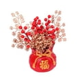 thumbnail image 4 of veasfak Red Chinese New Year Decoration Gift Ceramic Vase Ornament Tree Bonsai for, 4 of 9