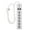 White, variant on GENERAL ELECTRIC GE 6-Outlet Surge Protector Extension Cord, Black, 2ft., 2 Pack - 54626