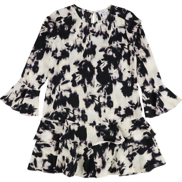 bar III Vestido estampado a capas para mujer, multicolor, extra pequeño