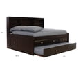 thumbnail image 5 of OS Home and Office Furniture Solid Pine Full Daybed with Three Drawer Storage Unit and Twin Sized Trundle in Dark Espresso, 5 of 5