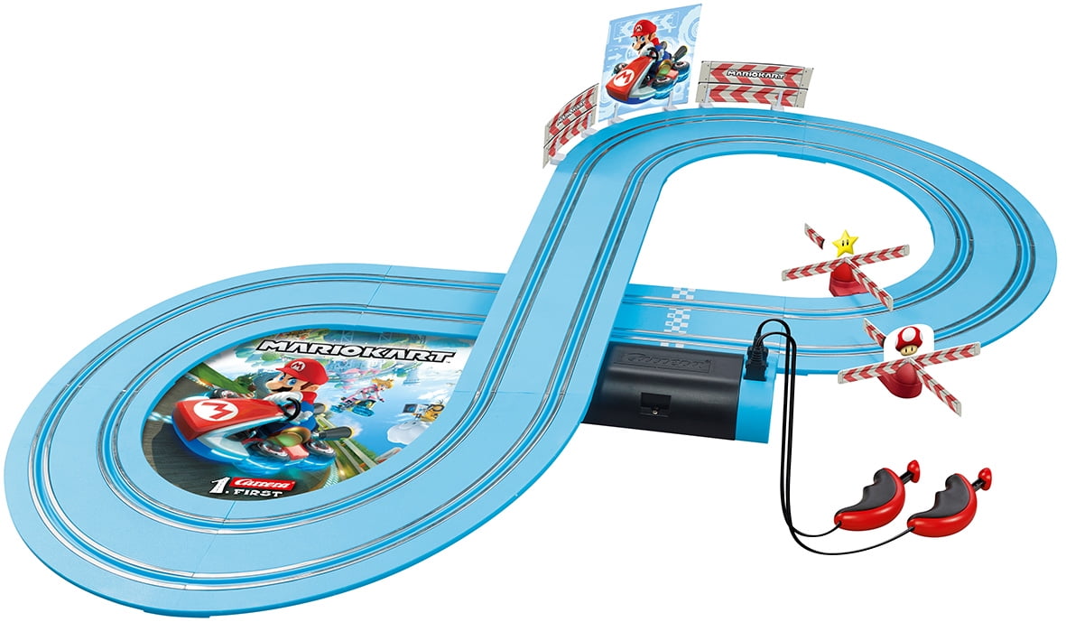 carrera first nintendo mario kart slot car race track
