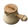 thumbnail image 2 of Tetera de cerámica Macarena Tetera de Mango lateral para casa de té regalo beige, 2 of 8