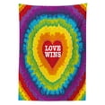 thumbnail image 3 of Ambesonne Pride Tablecloth Rectangular Table Cover, Love Wins Tie Dye Effect, 60"x90", Multicolor, 3 of 4