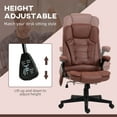 thumbnail image 5 of HOMCOM 6 Point Vibrating Massage Office Chair with Lumbar Heat Rust Red, 5 of 9