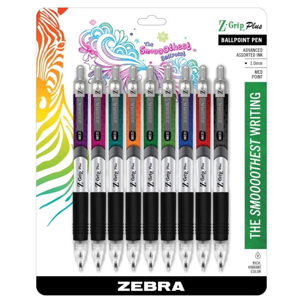 Zebra Z-Grip Funky Animal Print Ballpoint Pens Assorted 3 Pack 