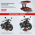 thumbnail image 4 of Garvee Motorcycle Scissor Lift Jack, Scissor Jack with Dolly & Hand Crank, 1100 LBS Capacity Motor-Cycle Lift for ATVs, Dirt Bikes, 4 of 6