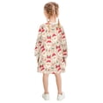 thumbnail image 3 of Girls' long-sleeved dress Christmas Santa Claus Face Candy Girls' A-line dress with ribbed cuffs Soft and comfortable, 3 of 6
