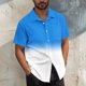 thumbnail image 2 of Mens Casual Manga Corta Botón Abajo Camisas Turndown Cuello Blusa de Impresión, Poliéster Ligero Top de la Moda para el Verano Al Aire Libre Y el Uso Diario, 2 of 6