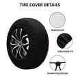 thumbnail image 2 of Goofa Merry Christmas Pattern Universal Tire Cover for Jeep, SUV, Truck, and Trailer – Waterproof, UV-Resistant,Easy to Install, Fits 14"-17" Tires-14 inch, 2 of 6
