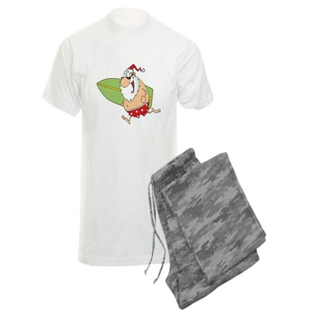 

CafePress - Surfing Santa - Men s Light Pajamas