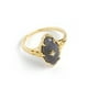 thumbnail image 3 of Anillo de mujer de plata S925 chapado en oro con diseño retro de estrellas del cielo nocturno de serie limitada de Japón, 3 of 6