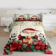 thumbnail image 3 of Homewish Retro Santa Claus Bedding Comforter Set,Red Xmas Berry Twin Comforter Sets,Green Christmas Flower Bedding Set For Girl Boy,Breathable Home Decor Reversible,2 Pieces, 3 of 9