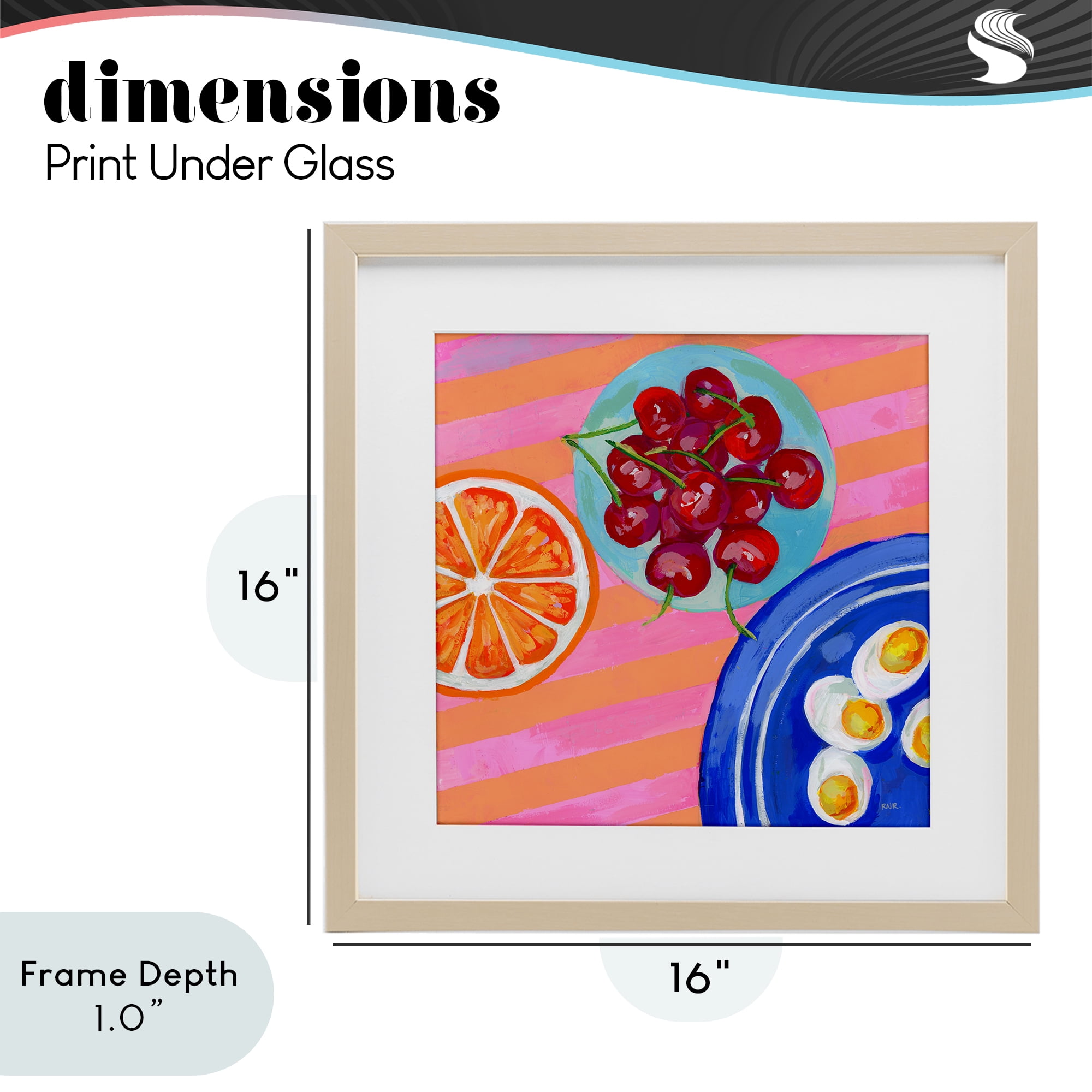 Stupell Industries Summer Snacks Picnic Blanket Birch Framed Print Under Glass, design by Rachael Reese