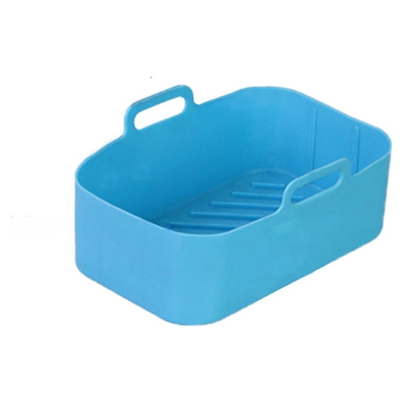 Naiovety Freidora de aire, placa para hornear, temperatura, revestimiento que no se decolora, cesta de silicona reutilizable, cocina, barbacoa, barbacoa, Cocina y Comedor Azul 1 PC Naiovety HA068518-06