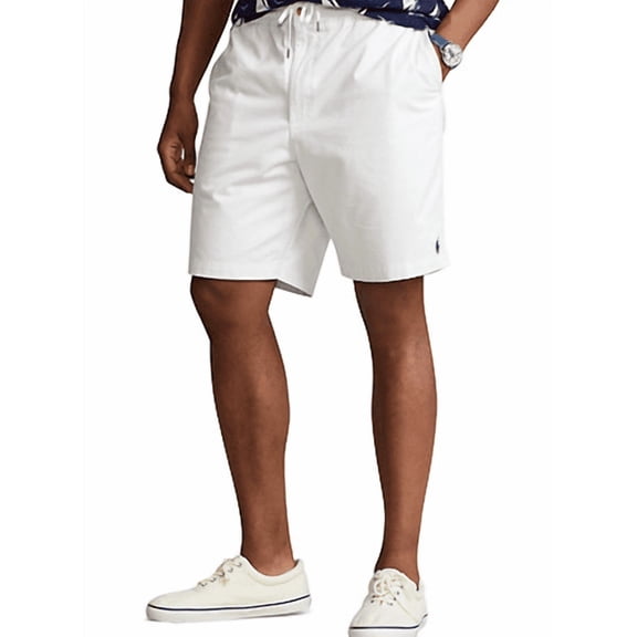 Polo Ralph Lauren Men's White Stretch Cotton Shorts, 4XB