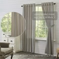 thumbnail image 2 of VHC Brands Grain Sack Blue Stripe Vintage Farmhouse Panel Curtain Set 84"x40", 2 of 7