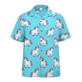 thumbnail image 5 of ALAZA Unicorn Cute Men's Hawaiian Shirt Short Sleeve Casual Button Down Shirts M, 5 of 6