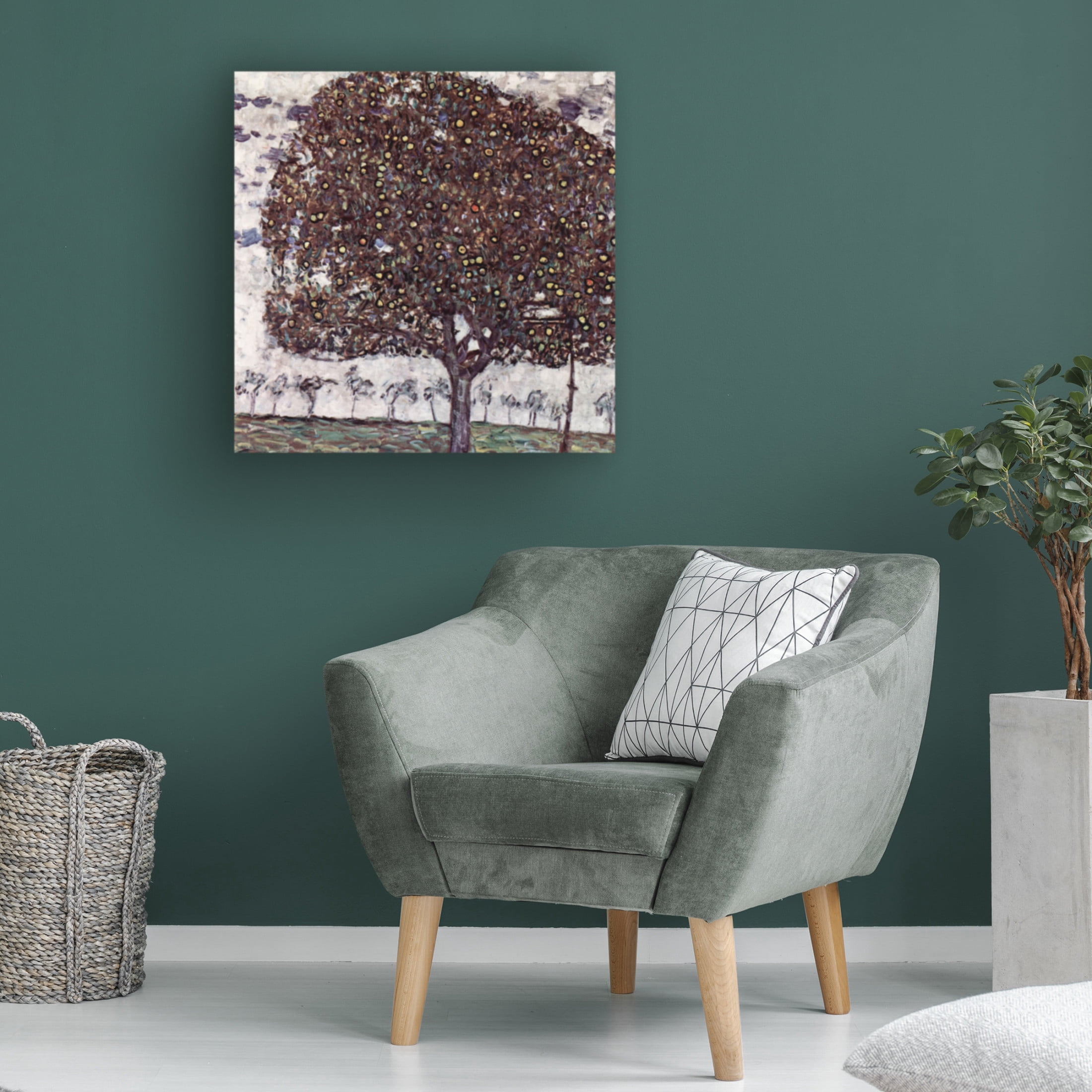 Canvas Wall Art - Pictufy 'Der Apfelbaum 1916' Wall Art for Living Room, Bedroom, or Office Décor by Trademark Fine Art - 18 x 18 Inches