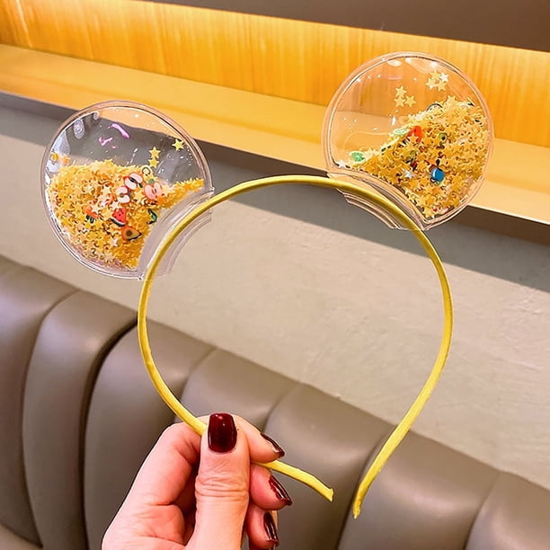 Estilo Lindo Aro para el Cabello con Orejas de Gato Celebrante para Mujer Corona de Arenas Movedizas Diadema para Cabello a Presión para Niños Accesorios para el Cabello de Princesa Hada