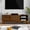 Brown Ebony, variant on Large Round Record Player Stand with Charging Station & USB Ports, Record Storage Cabinet, Mid Century Modern Turntable Stand for Bedroom Living Room (WALNUT)
