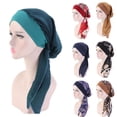 thumbnail image 2 of NUZYZ Floral Print Women Elastic Turban Hat Head Scarf Bandana Headwear&nbsp;Pirate Cap, 2 of 8