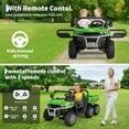 thumbnail image 5 of Shininglove 24V Kids Ride-on Car, 6 Wheels Battery Powered Tractor with Tipping Bucket Trunk 2.4G RC, MP3 Player(110lb Load Capacity), 5 of 10