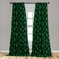 thumbnail image 5 of Ambesonne Money Curtains, Pixel Art Dollar Pattern, Pair of 28"x63", Dark Green Lime Green, 5 of 5