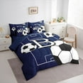 thumbnail image 3 of Castle Fairy Teens Female Men Personalized Initial B Bedding Comforter Set 7pcs,Sport Theme Queen Bedding Sets Super Cozy,Ball Gamer Soccer Queen Sheet Sets,Luxury Bedroom Decor,Reversible, 3 of 8