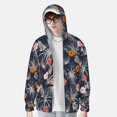 thumbnail image 4 of Fotbe Hawaiian Style Men's Women's UPF 50+ Sun Protection Jacket Hooded Cooling Shirt with Pockets Hiking Outdoor Performance-Large, 4 of 9