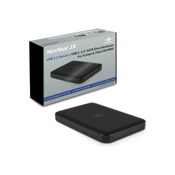Vantec NexStar JX NST-258S3-BK - Storage enclosure - 2.5" - SATA 6Gb/s - USB 3.2 (Gen 2)