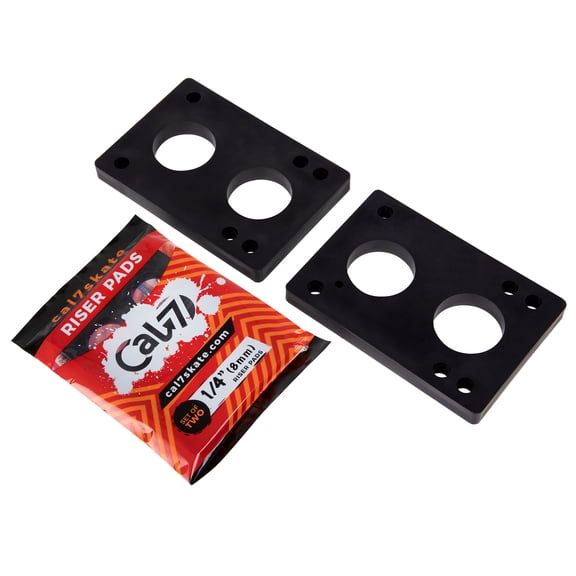 Cal 7 Skateboard 1/4 Inch Plastic Riser Pads (Black)