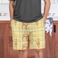 thumbnail image 6 of Men's Pajama Shorts Bottoms with Pockets Soft Lightweight Lounge Sleep Wear Cute Camel on Plaid, 6 of 6