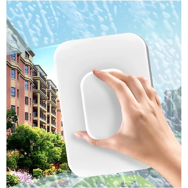 Nuevo limpiador de ventanas magnético actualizado de doble cara, herramienta de limpieza de ventanas exteriores (grosor del vidrio (0,6-1 pulgadas))